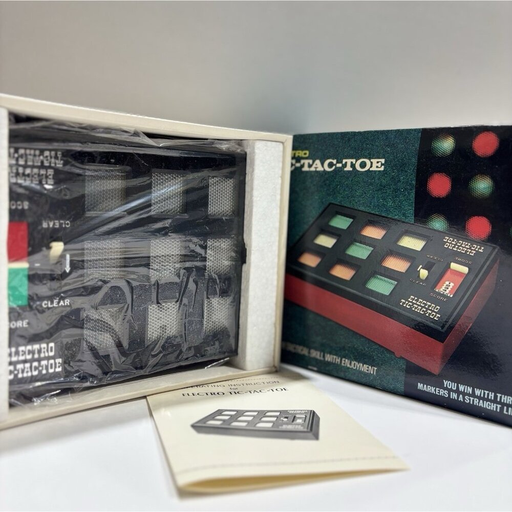 Vintage 1972 Electro Tic Tac Toe Electronic Game by Waco in Box Factory Sealed